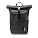 Produktbild tomtoc Rolltop Laptop Rucksack, 17-20 Liter Tagesrucksack Laptop Rucksäcke Passt 13-15,6 Zoll Computer, Schulrucksack Backpack Daypack für Herren Damen, Schwarz