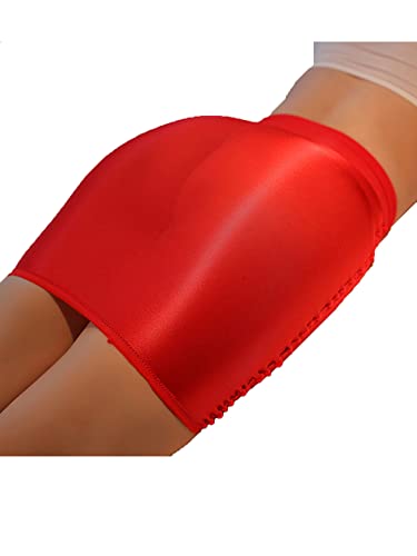 YILEEGOO Women See Through Micro Mini Skirt Stretchy Shiny Sheer Semi Opaque High Waist Bodycon Nightclub Dress