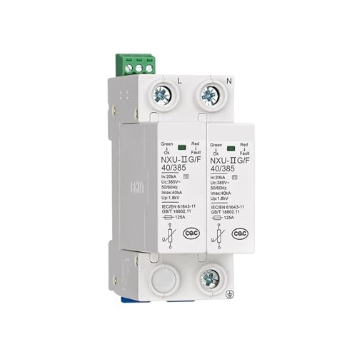 Protecteur de surtension NXU-ⅡG 20kA 385V parafoudre modulaire rail DIN 2P
