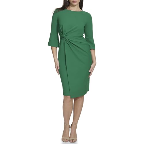 Image of Kensie Women's Belle Sleeve Scuba Crepe Midi Dress