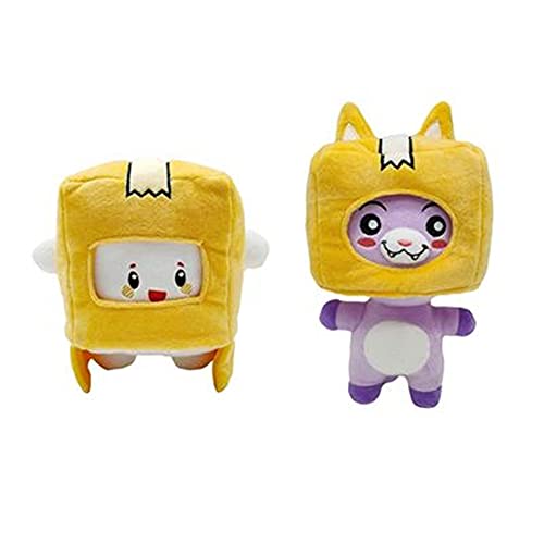 GXLXDHSH Foxy and Boxy and Rocky Plush Toys Removable Anime Soft Stuffed Doll for Kids and Fans (Foxy+Boxy)