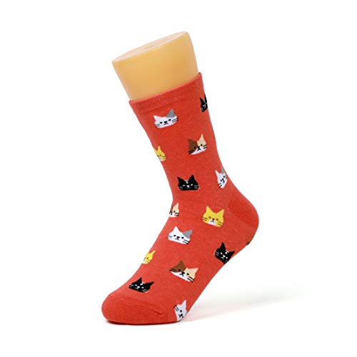 DOBIKULU Womens Cute Animal Owl Cat Socks Crew Cotton Novelty Socks for Owl Cat Lovers Gifts Ideas