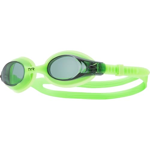 Image of TYR Kids' Swimple Goggles - Colorful Swim Goggles for Beginners | Comfy Youth Unibody Fit | Advanced Anti-Fog UV Eye Protection | Safe No-Leak Silicone Gaskets | Quick-Adjust Release Button