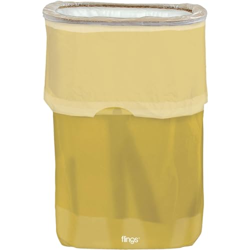 Gold Flings Plastic Bin - 22 x 15 (Pack Of 1) - Stylish & Convenient Portable Waste Solution For Events & Parties