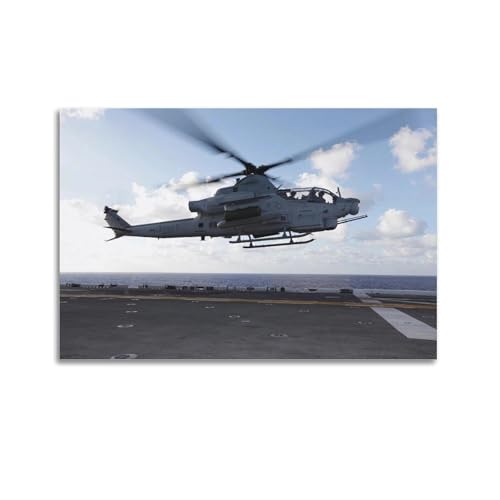 ODGYENGW Póster de helicóptero AH-1Z Viper Fighter Aircraft pintura decorativa lienzo obras de arte de pared 30 x 45 cm
