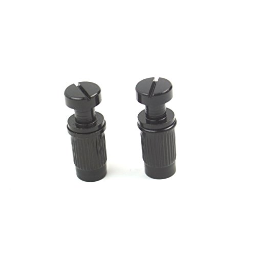 Electric Guitar Stop Bar Tail Piece Mount Stud with adjustable posts,Black(set of 2)