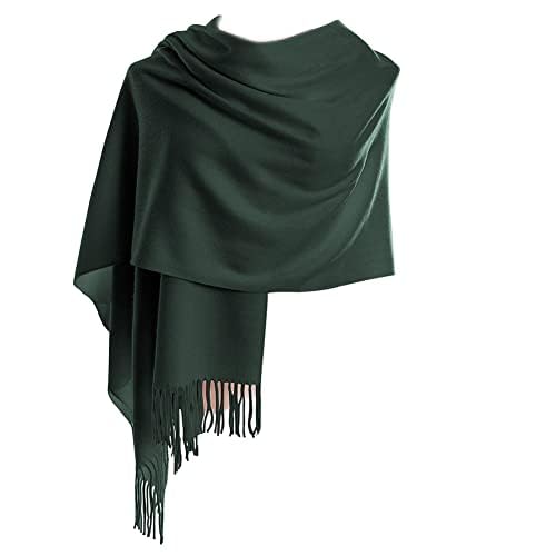 CYZLANN Damen-Schals, weiche Schals und Wraps, Kaschmir-Haptik, Schals für Damen und Herren, Cremeweiß, Einheitsgröße