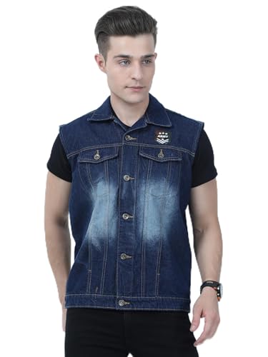 Image of VROJASS Denim Casual Half Sleeeves Men's Jacket Classy Winter Wear for Boy's(JX-OV1S-SFDQ)