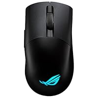 ASUS ROG Keris Wireless AimPoint RGB Gaming Mouse (Optical ROG AimPoint Sensor, 36,000 DPI, ROG Micro Switches, 2.4 GHz RF, Bluetooth®, USB, 5X Programmable Buttons, Black)