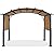 ABCCANOPY Outdoor Pergola 10'x12', Arched Patio Gazebo with Retractable Sun Shade, Beige
