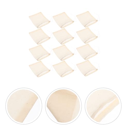 Bolsas de filtro lavables de algodón beige para colar café de forma limpia 5