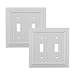Pack of 2 Wall Plate Outlet Switch Covers by SleekLighting | Classic Beadborad Wall plates| Variety of Styles: Decorator/Duplex / Toggle/Blank / & Combo | Size: 2 Gang Toggle