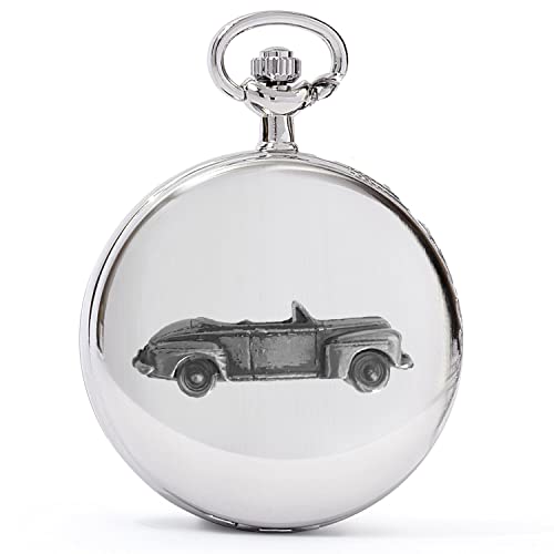 Montre à gousset Biff Tanner Convertible au boîtier argenté poli effet étain