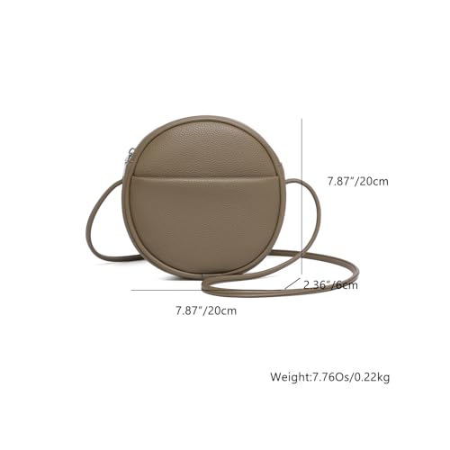 Image of Circle Crossbody Bag for Women NYLON Circle Purse with Zipper Adjustable Knot Shoulder Straps