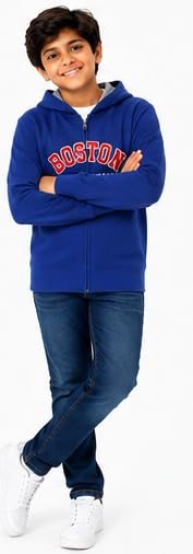 Image of T2F Boy's Cotton Regular Fit Hooded Sweatshirt