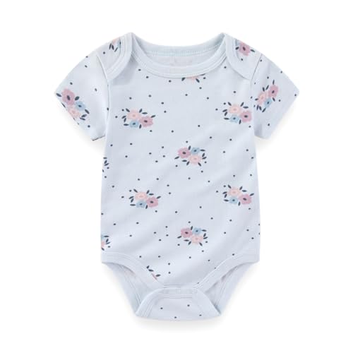 Baby Boy Girl Bodysuit 5 Pack Cotton Short Sleeve Romper Soft Baby Clothes Outfit 0-12 Month4
