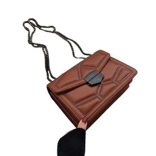 Women's Shoulder Bag Rivet Chain Detailing Crossbody Bag