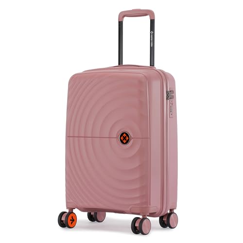 Image of Nasher Miles Seattle Hard-Sided Cabin Luggage 20 inch | 55cm | 8 Wheels Small Trolley Bag for Travel | Suitcase (Rose Gold)