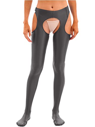 Image of CHICTRY Women's Tights Control Top Pantyhose Toe Garter Belt Hollow Out Stockings Panties