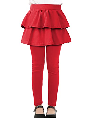 Image of KEREDA Girls Leggings Ruffle Skirt School Uniform Pants Kids Clothes