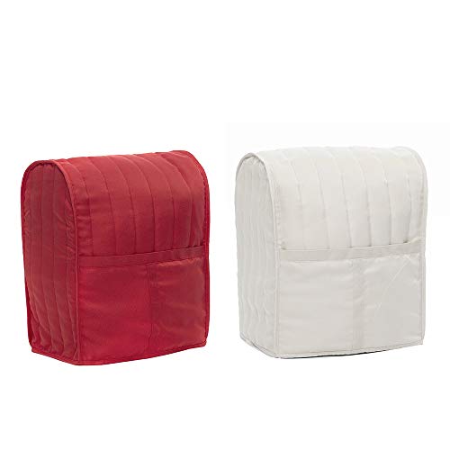 Kitchen Mixer Cover, Hanhan Leather Stand Mixer Cover Organizer Bag Gadget Tool with Diamond Collection for Kitchen Mixer to Keep Clean and Safe (Red)