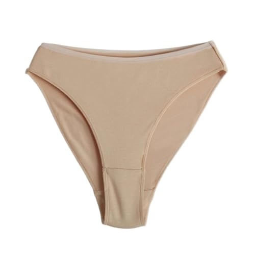 WKZSXXMJ 3 Paquetes Braguitas de Ballet Profesionales de Algodón Color Nude Pantalones Cortos de Gimnasia sin Costuras Ropa Interior de Bailarina de Corte Alto y Invisible para Mujeres y Niñas(140)