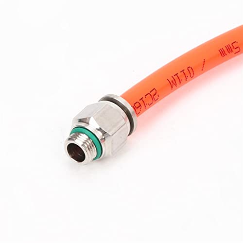 Conector de liberación rápida 4mm-M8x1 de acero inoxidable 304 neumático para aire y gas 2 piezas 5