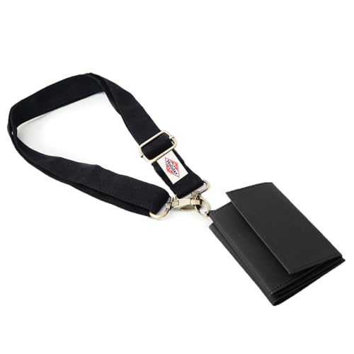 [Holiday A.M.] ネックウォレット メンズ 【ブラック/サイズ：縦8cm×横10cm×幅3cm】 財布 コインケース ショルダー ウォレット 三つ折り財布 ネックポーチ ターポリン（KB213）