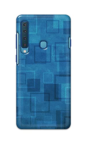 Image of Printed Hard Back Cover Case for Samsung Galaxy A9 2018 Back Cover (Plain Azure Blue) -203