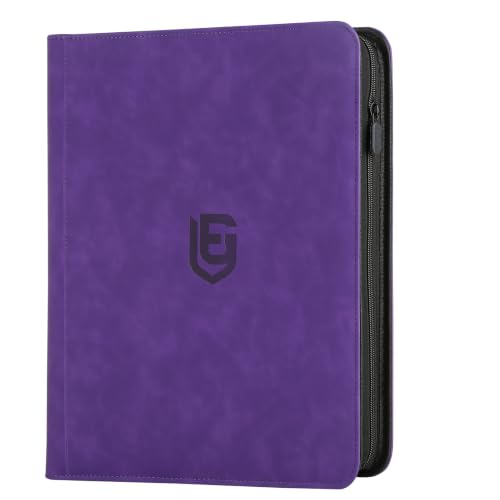 EYEGLEAM 1024 Pocket Card Binder,16 Pocket Trading Card Binder，Side Loading Collectible Card Albums for MTG, for TCG Football, Sports, Game Cards Purple