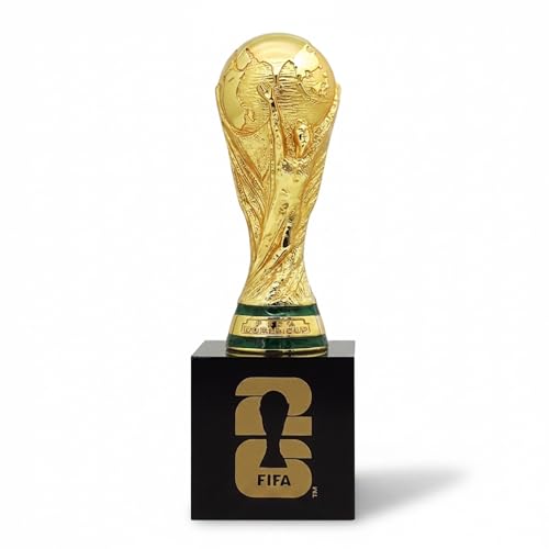 Official FIFA World Cup 2026 Edition - 4 Inch 3D Trophy w Acrylic Base - Timeless Collector&rsquo;s Item Premium Zinc Alloy - FIFA World Cup Trophy Replica Perfect for Desk, Man Cave, Football Memorabilia