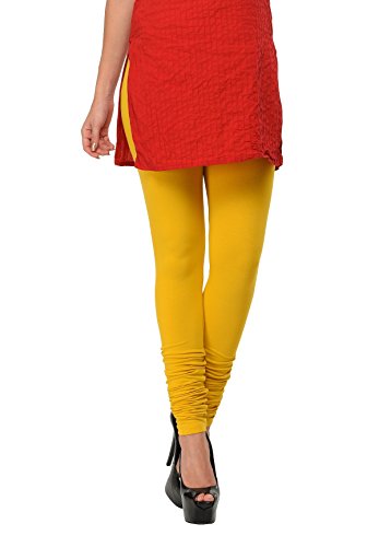 Image of Frenchtrendz Women's Cotton Spandex Stretchable Mid Rise Slim Fit Churidar Leggings Pull On