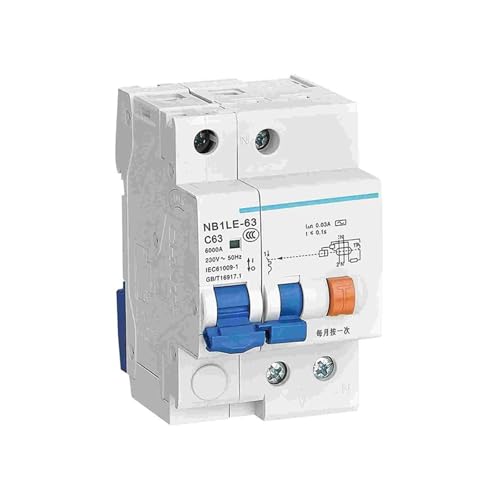 Disjoncteur différentiel NB1LE-63 30mA 1P+N C63 protection tableau électrique