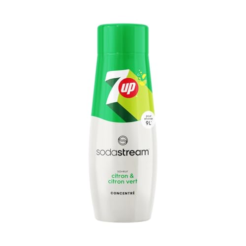 SODASTREAM – Concentré Saveur 7Up Rafraîchissante, Idéal pour Boissons Gazeuses Maison (440 ml) - Le Lot De 3