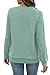 RUMIA Crewneck Fall Sweatshirts for Women Trendy- Women's Plain Long Sleeve Pullover Tops with Pockets Fashion Turquoise