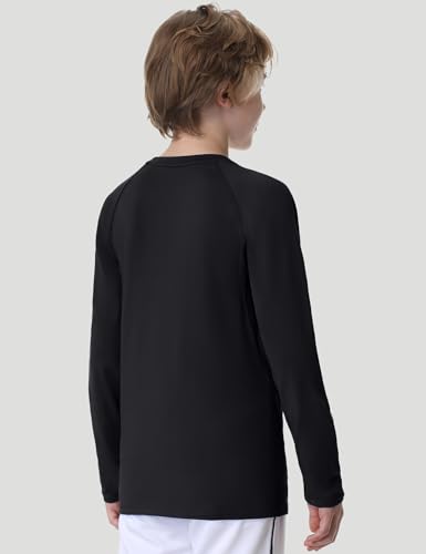 Ewedoos Youth Boys Compression Thermal Shirt Long Sleeve Fleece Undershirts Warm Base Layer for Boy Football Baseball Soccer4