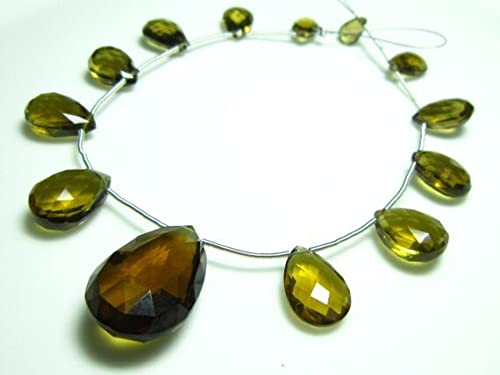 Quartz bière briolette facetté LKBEADS idéal pour concevoir des boucles d'oreilles pendantes uniques