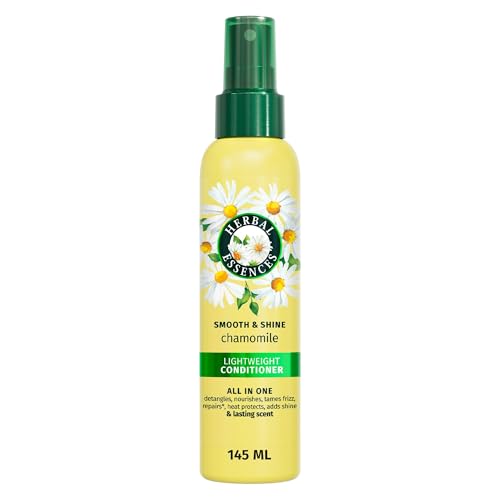 Herbal Essences Smooth & Shine All-in-One Spray Detangling Frizz Control & Heat Protectant Nourishes Repairs Adds Shine Long-Lasting Chamomile Perfume 145ml