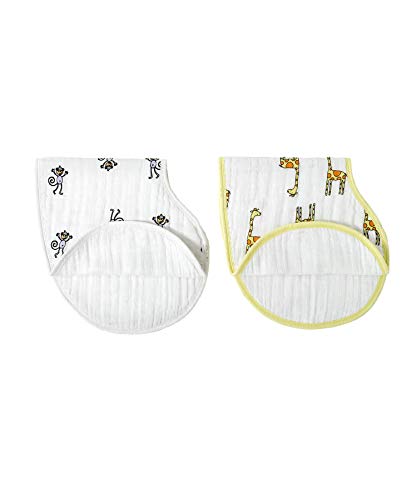 aden + anais 出産祝い ベビーギフト モスリン バーピービブ よだれかけ 2枚セットjungle jam 7026 Jungle 56 x 20cm 2枚