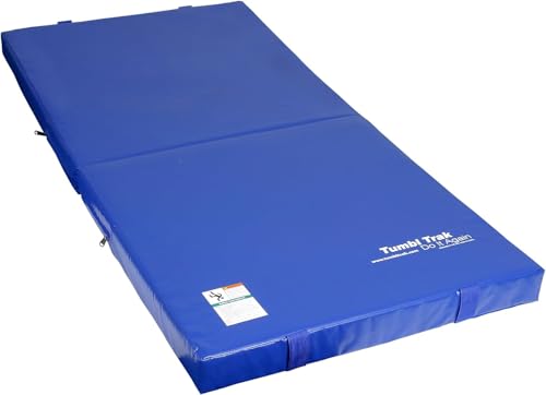 Tumbl Trak Junior Practice Mat, 3'x6'x4', Crash Mat for Gymnastics and Cheer, Landmat for Gymnastics Training, Royal Blue