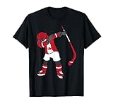 Dabbing Jugador de Hockey en Hielo Canadá Ice Hockey Camiseta