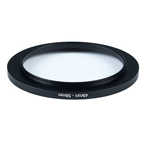 Image of 49mm to 58mm Step-Up Ring Filter Adapter for All Brands UV ND CPL Metal Ring Step-Up Rings Adapter Filter (49mm-58mm)