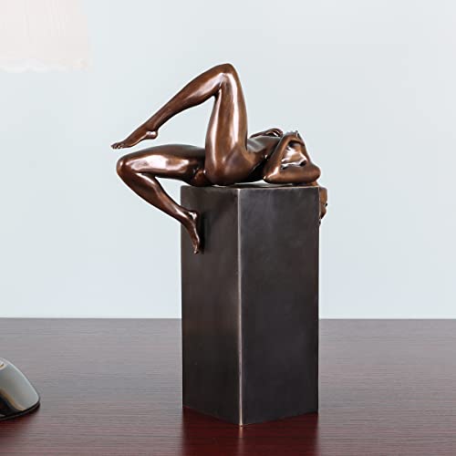 Bronze Reclining Sexy Nude Adult Female Statue Figurine Erotic Naked Woman Sculpture Art Collection #TOP4