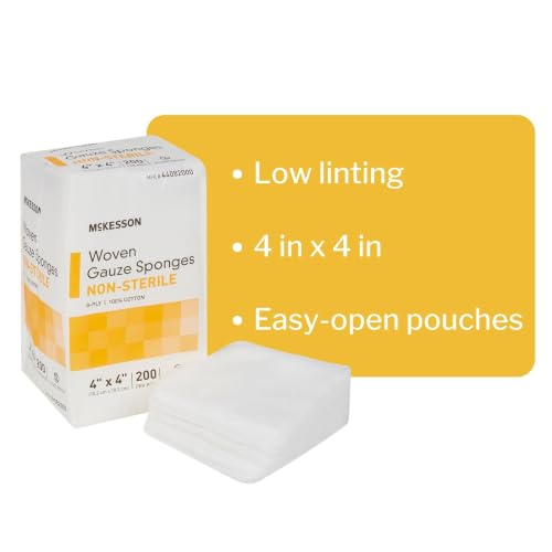 McKesson Woven Gauze Sponges, 8-Ply, Non-Sterile, Cotton, 4 x 4 in, 1 pk - image 5