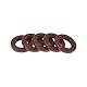 HEROFFIX Universelle Öldichtung TC Doppellippe mit Stahlfeder Dichtungsring Rotierende Wellendichtung 17x28x5mm Hochdruck FKM Gummi Braun 5 Stück