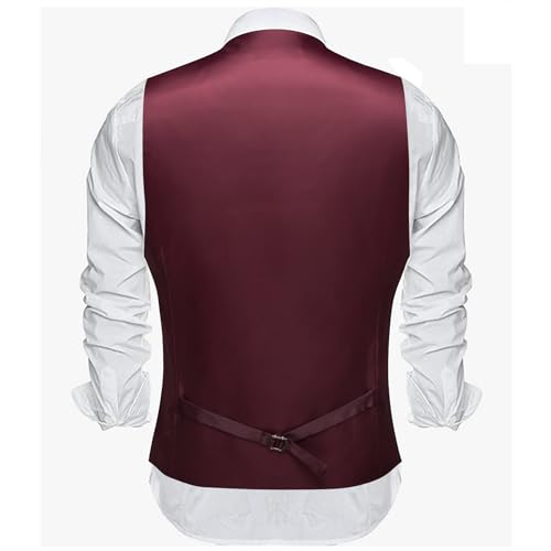 Men's Solid Color Suit Vests Lapel Collar/Shawl Collar Slim Fit Waistcoat Casual Formal4