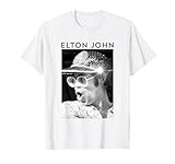 Elton John Casquette officielle  paillettes Noir et blanc T-Shirt