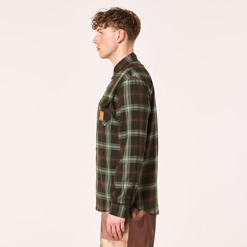 Image of Oakley Men's Team Collection Skull Flannel Shirt