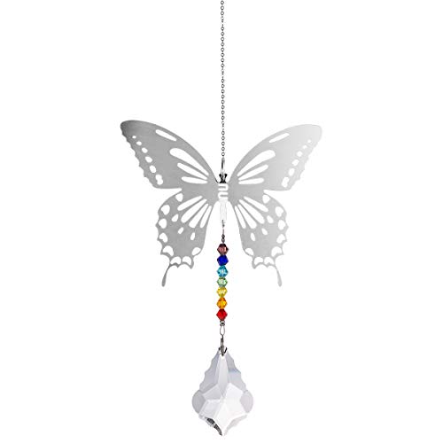 longsheng maple leaf Butterfly Pendant Chandelier Prisms Rainbow Beads Chakra Suncatcher Home Windows Decor,pack of 1 New Crystals (type2)