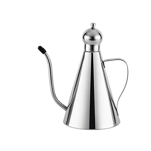 HEMOTON Distributore Di Olio in Acciaio Inossidabile 304 Da 500 Ml Con Copertura Antipolvere E Manico Robusto Contenitore Salvagoccia Per Cucina Casa E Ristorante